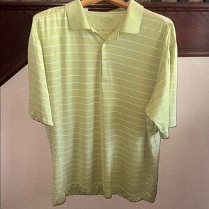 Cutter & Buck Yellow Polo Shirt Sporty Style Golf or Casual Wear Mens Size Large